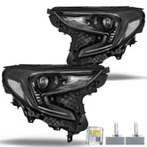 VehicleAid Headlights For 2018-2021 GMC Terrain HID/Xenon Model w/LED DRL